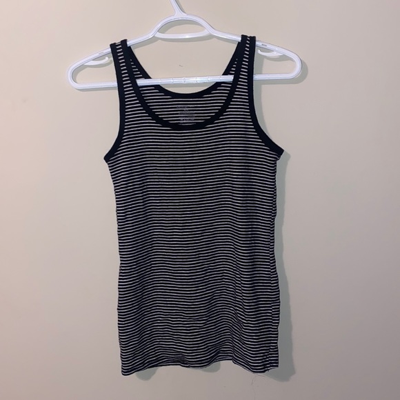 Black + White Stripped Tank Top - Picture 1 of 1